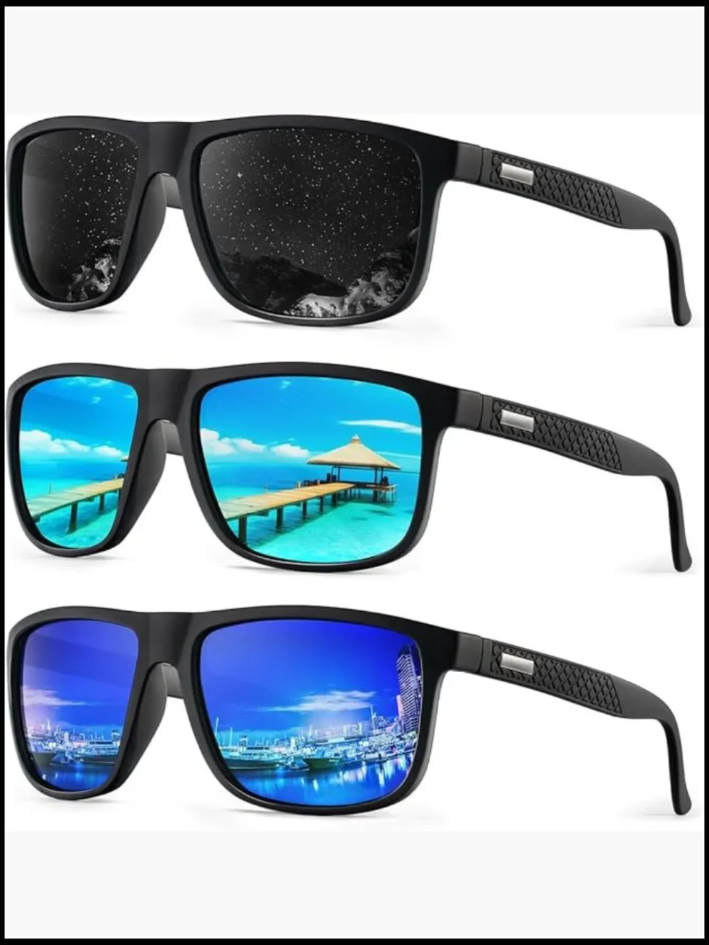 Polarized Sunglasses with UV400 Protection for Driving Fishing Golf